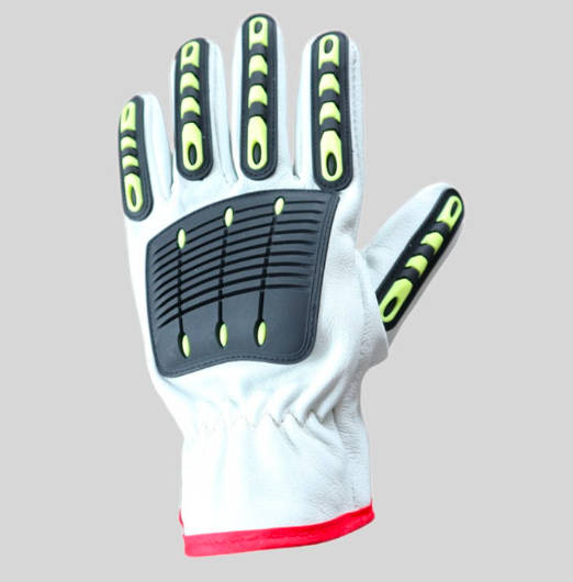 TPR Impact Cut Resistant Level 5 Protection Drivers Leather Protection Safety Gloves 2